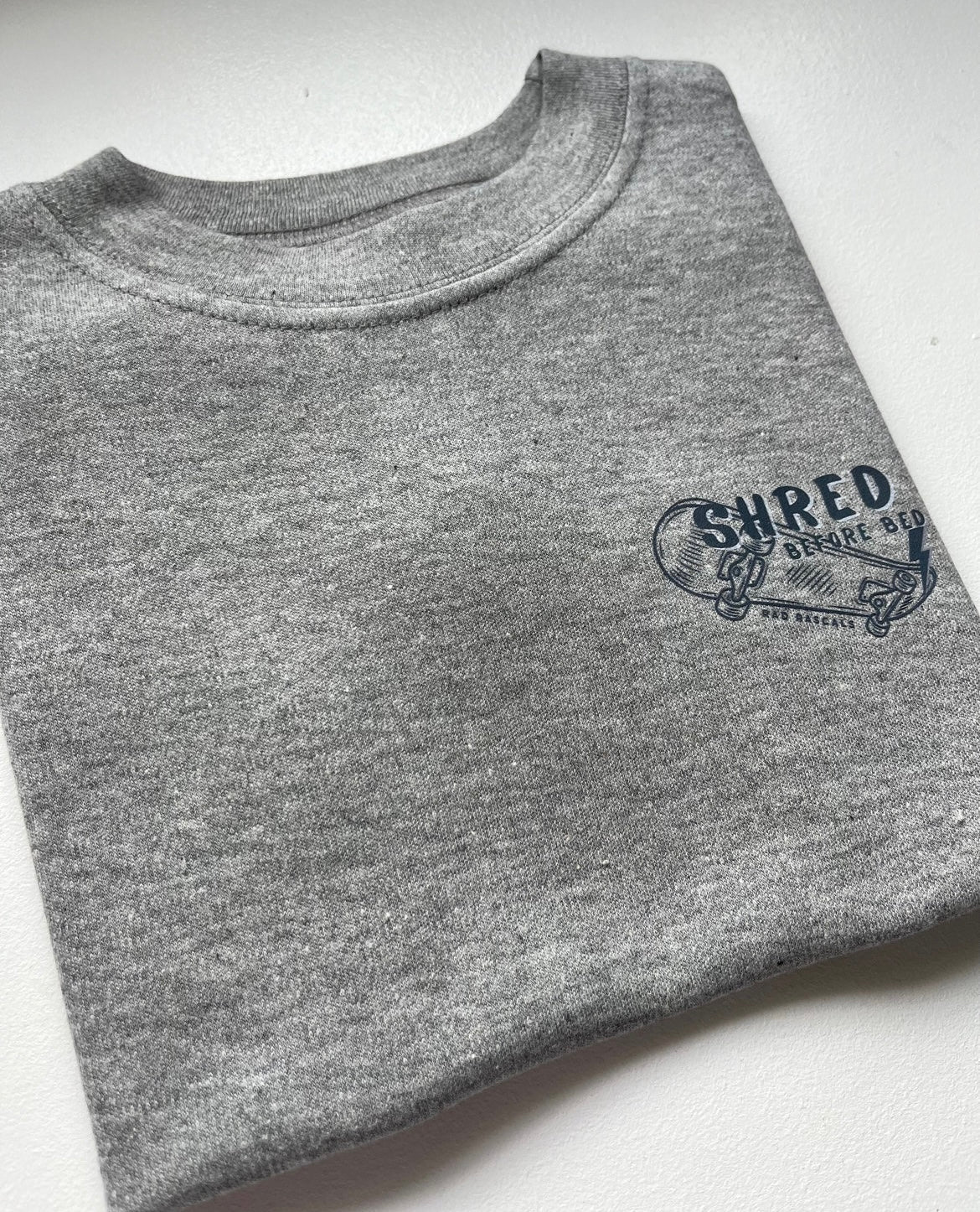 *SALE* Shred Before Bed Grey Marl Tee