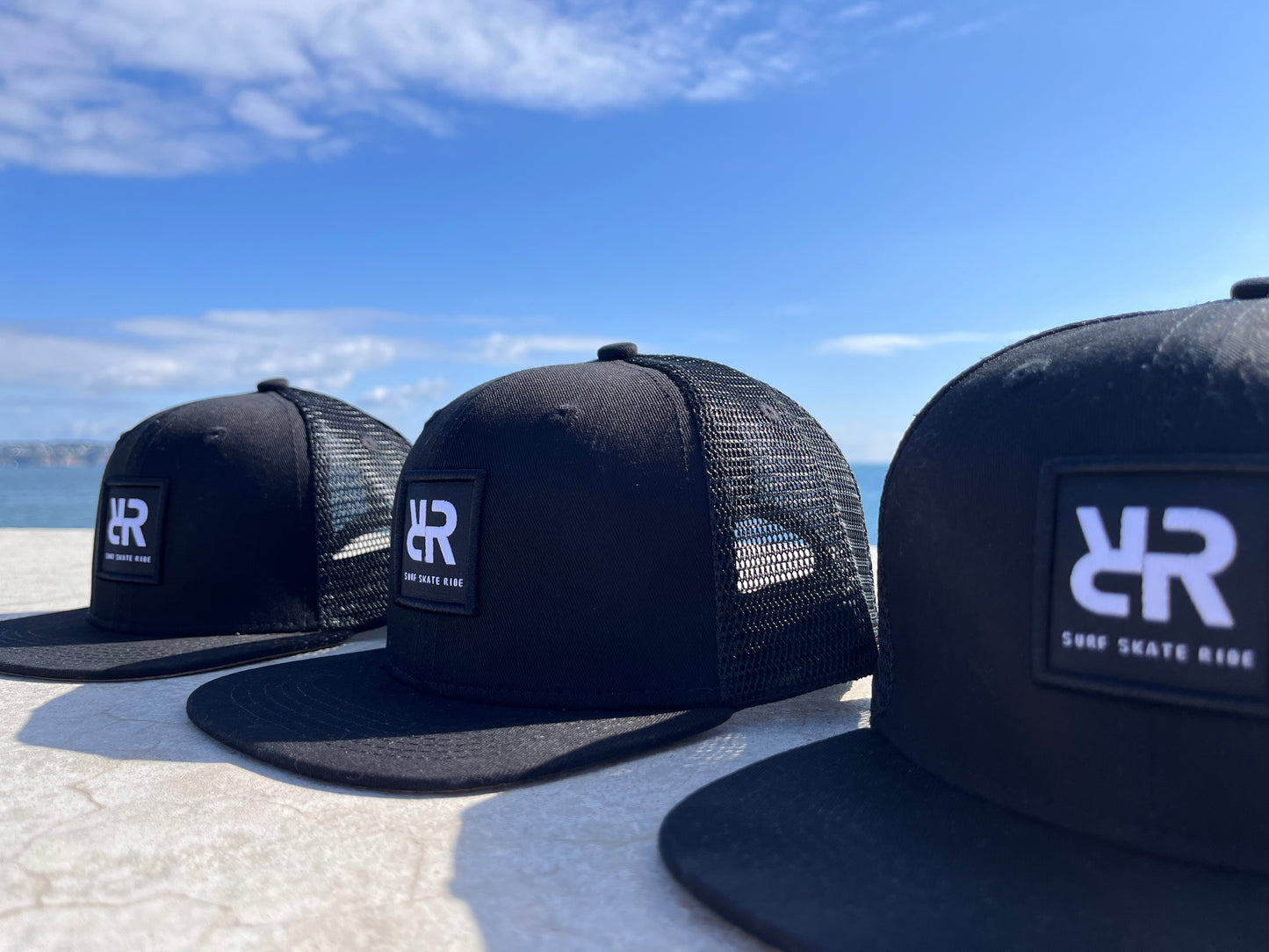 Black Trucker Snapback