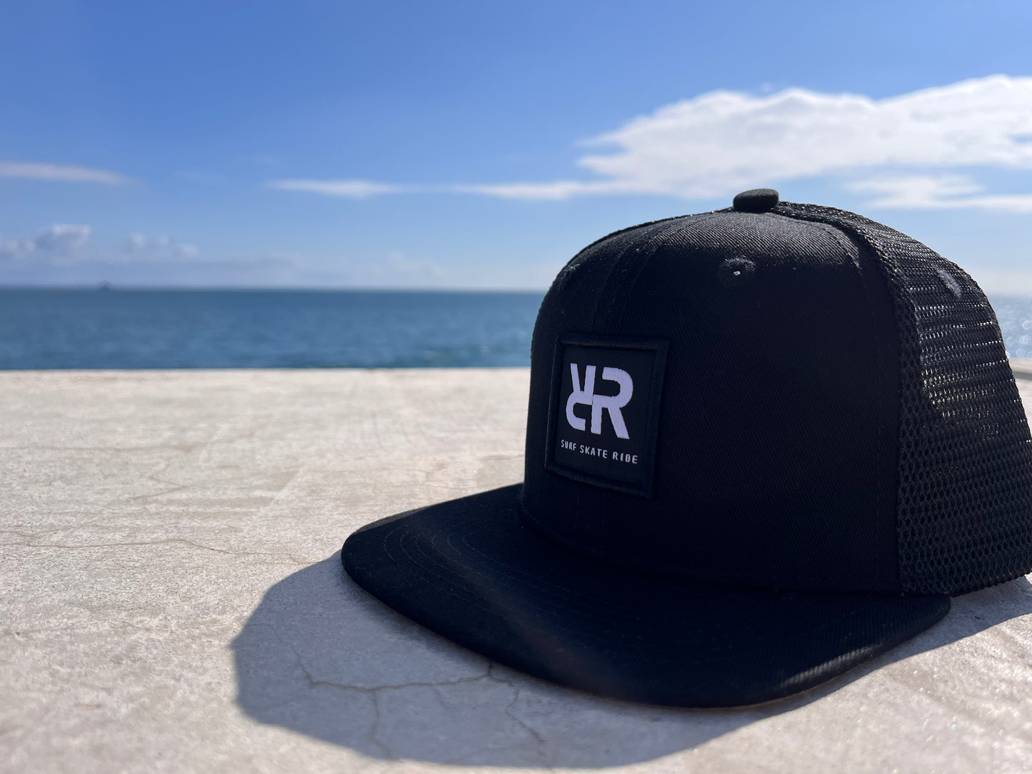 Black Trucker Snapback