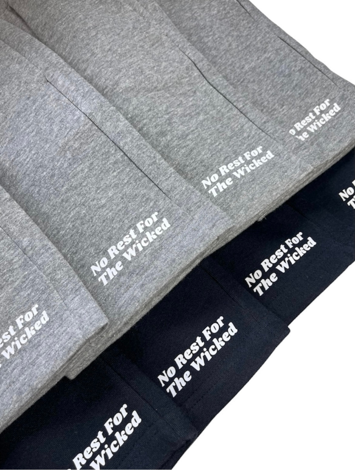 Black ‘No rest for the Wicked’ Shorts