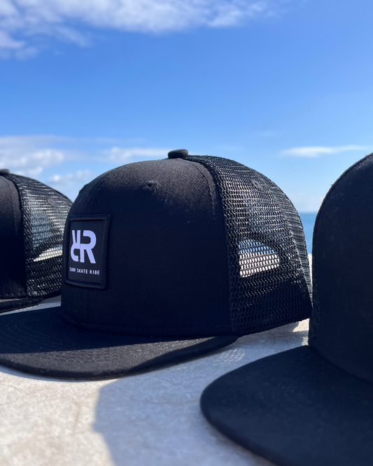 Black Trucker Snapback